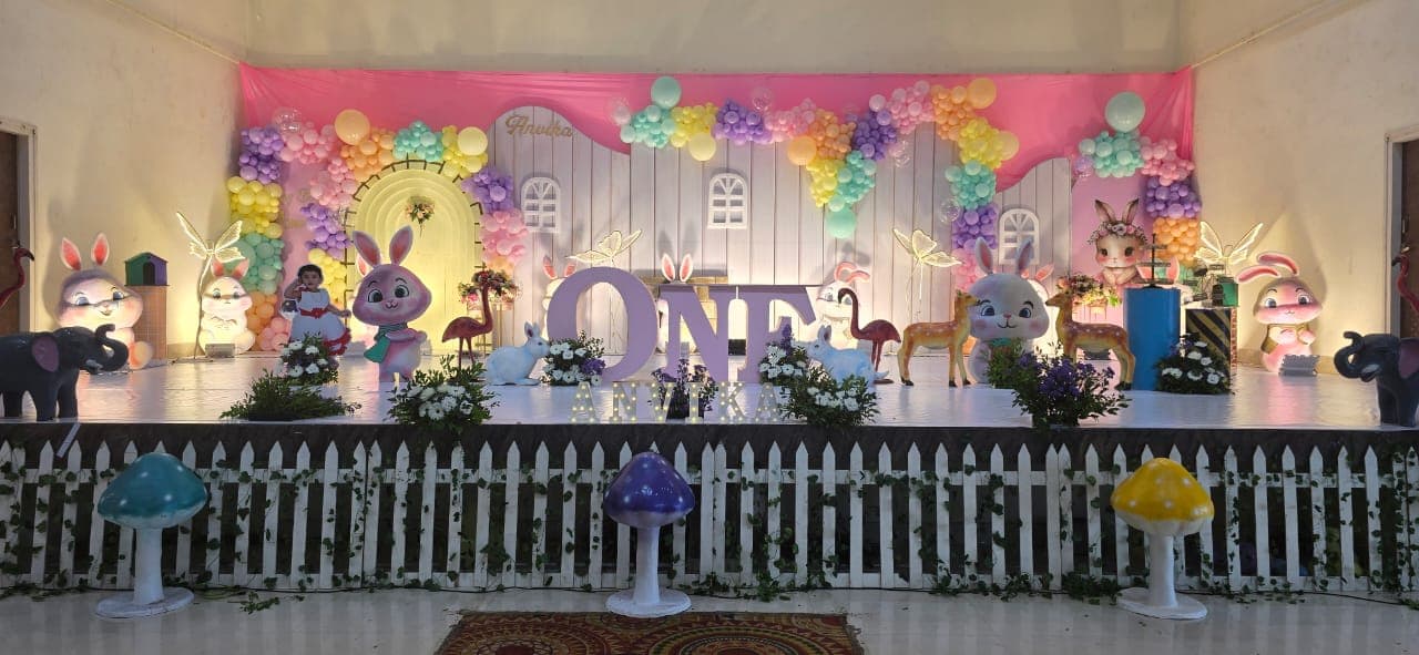 Cute Bunny & Garden Birthday Theme  — photo 1
