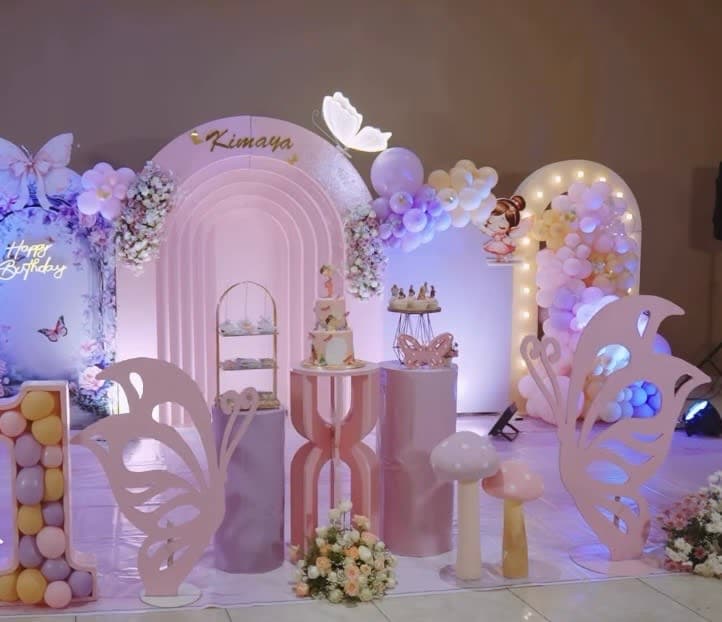 Girl Butterfly theme for birthday decoration