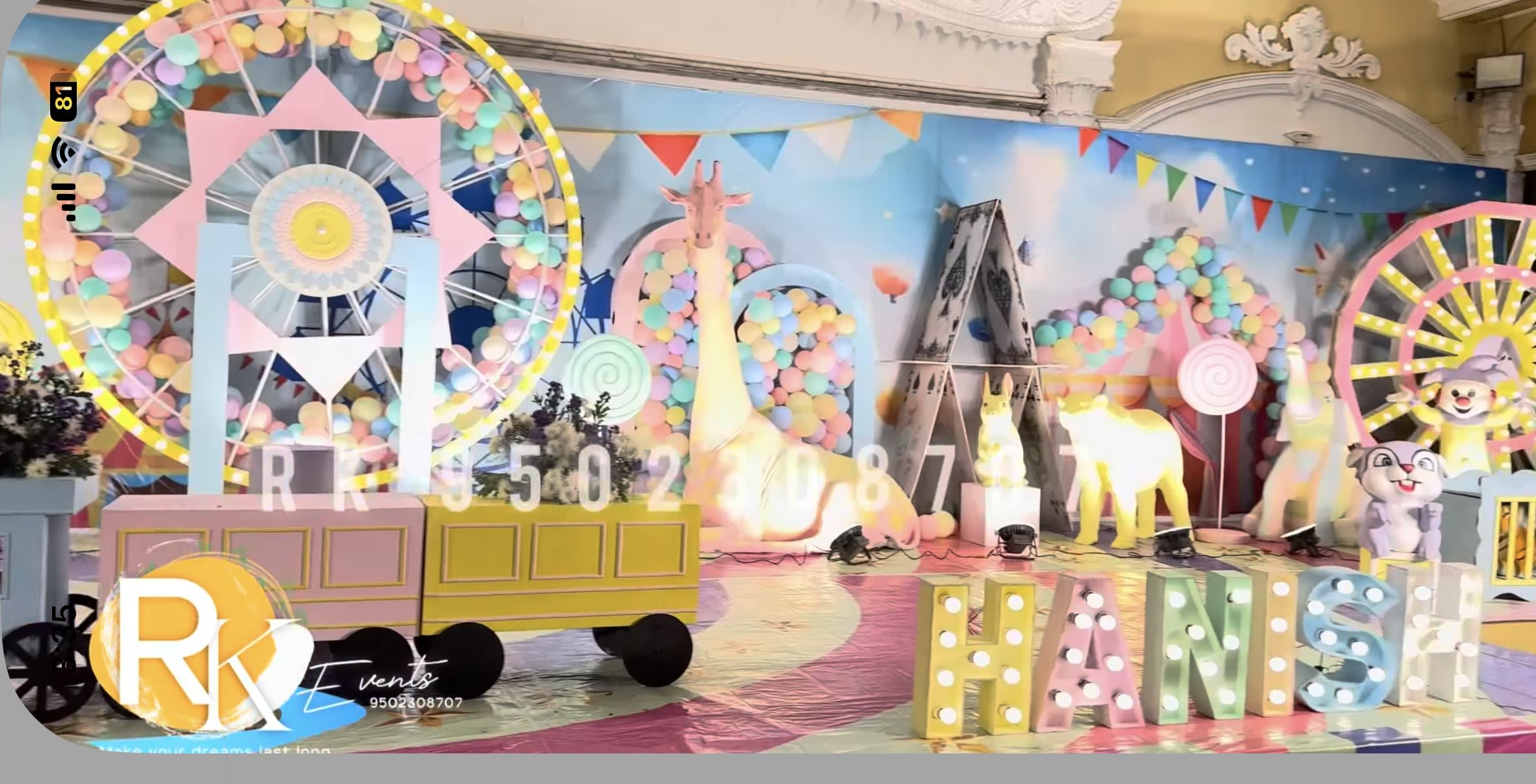Jungle & Balloons Birthday Decoration