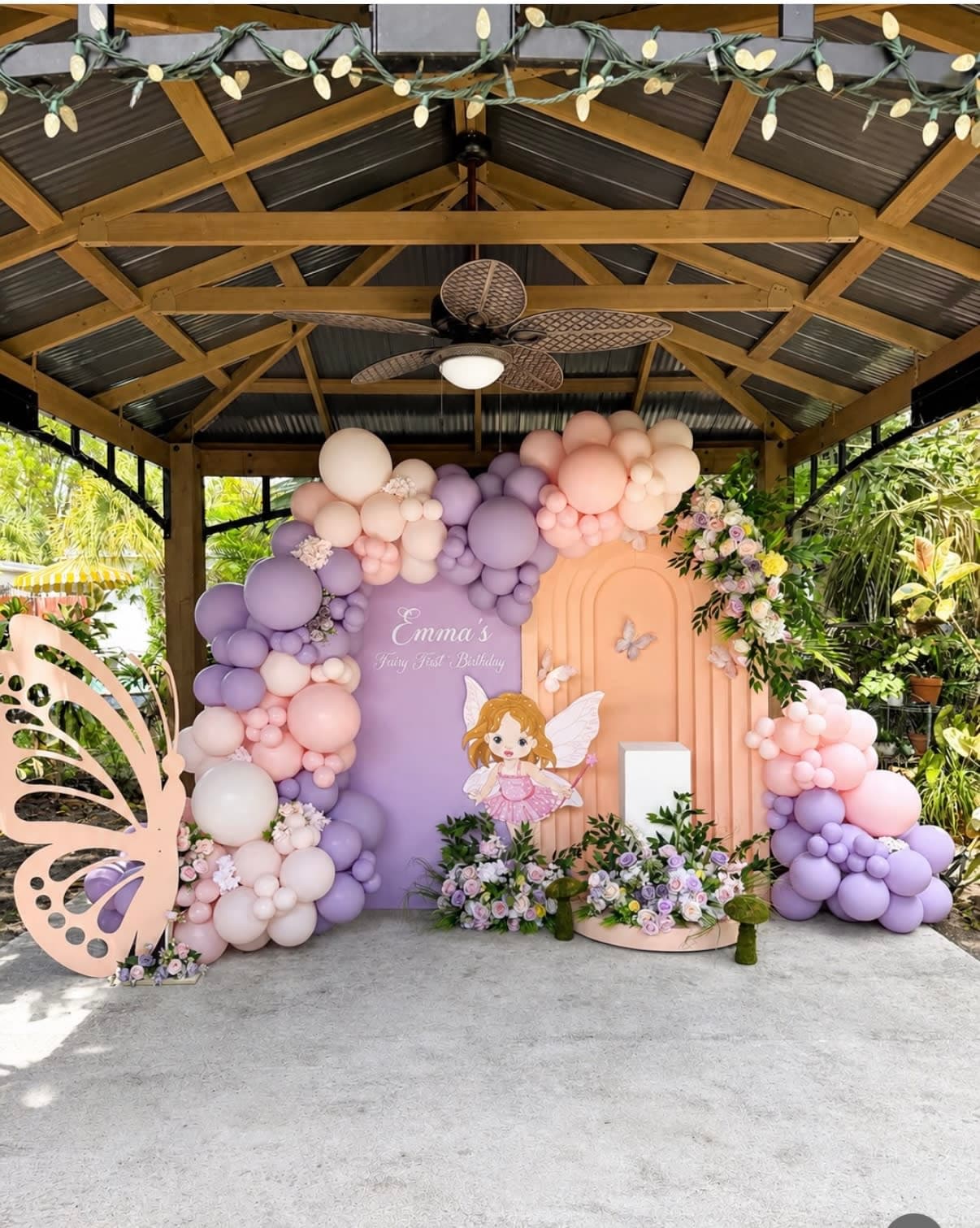 Butterfly balloon decor