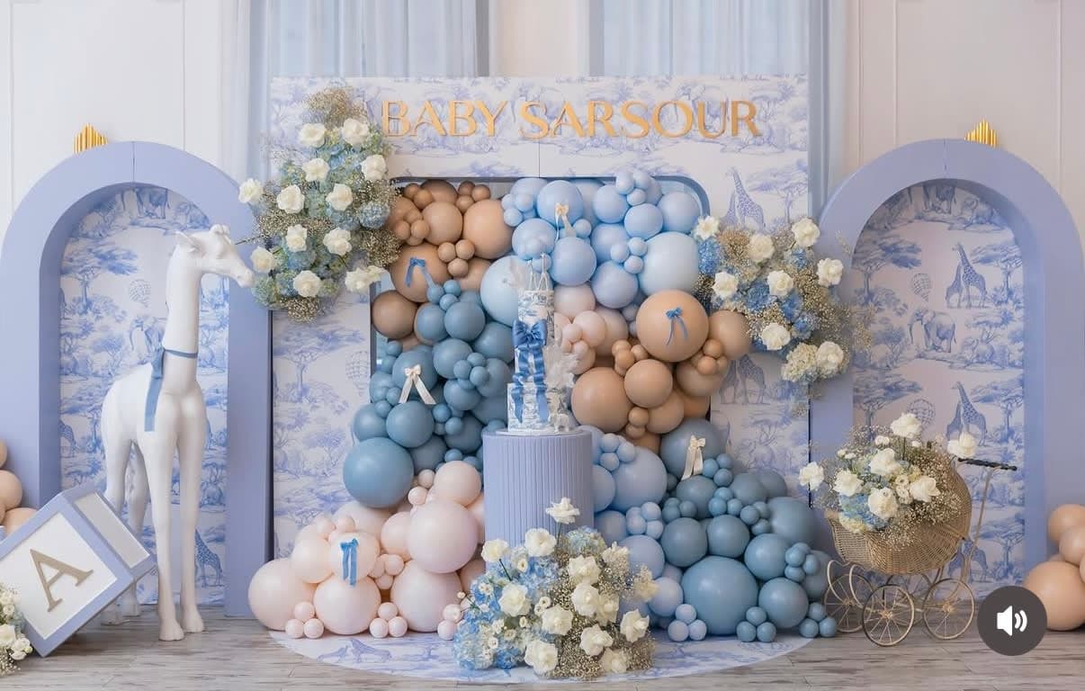 Birthday Balloon decoration blue