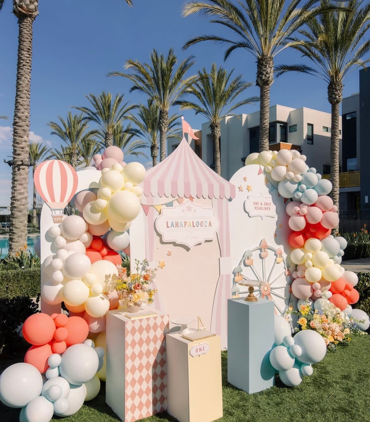 Open area birthday decorations
