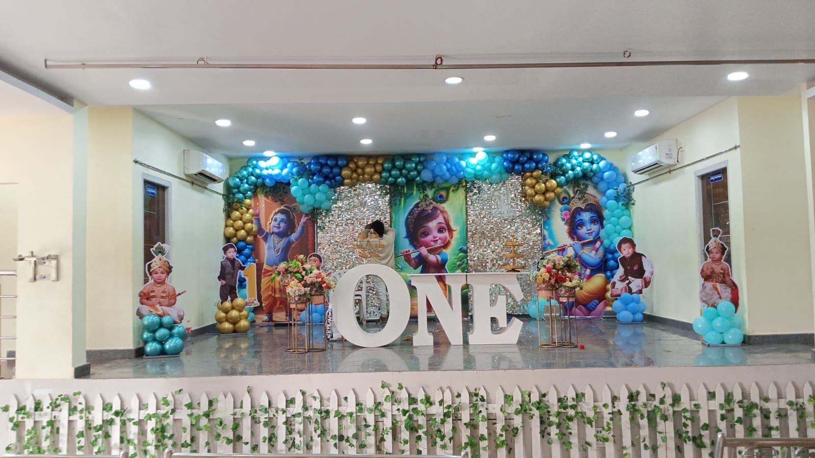 Little Krishna Theme Birthday Decoration