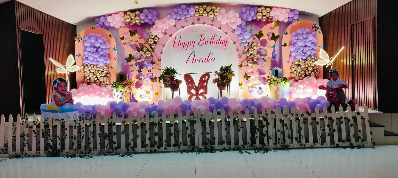 Girl Butterfly Birthday Theme Decoration