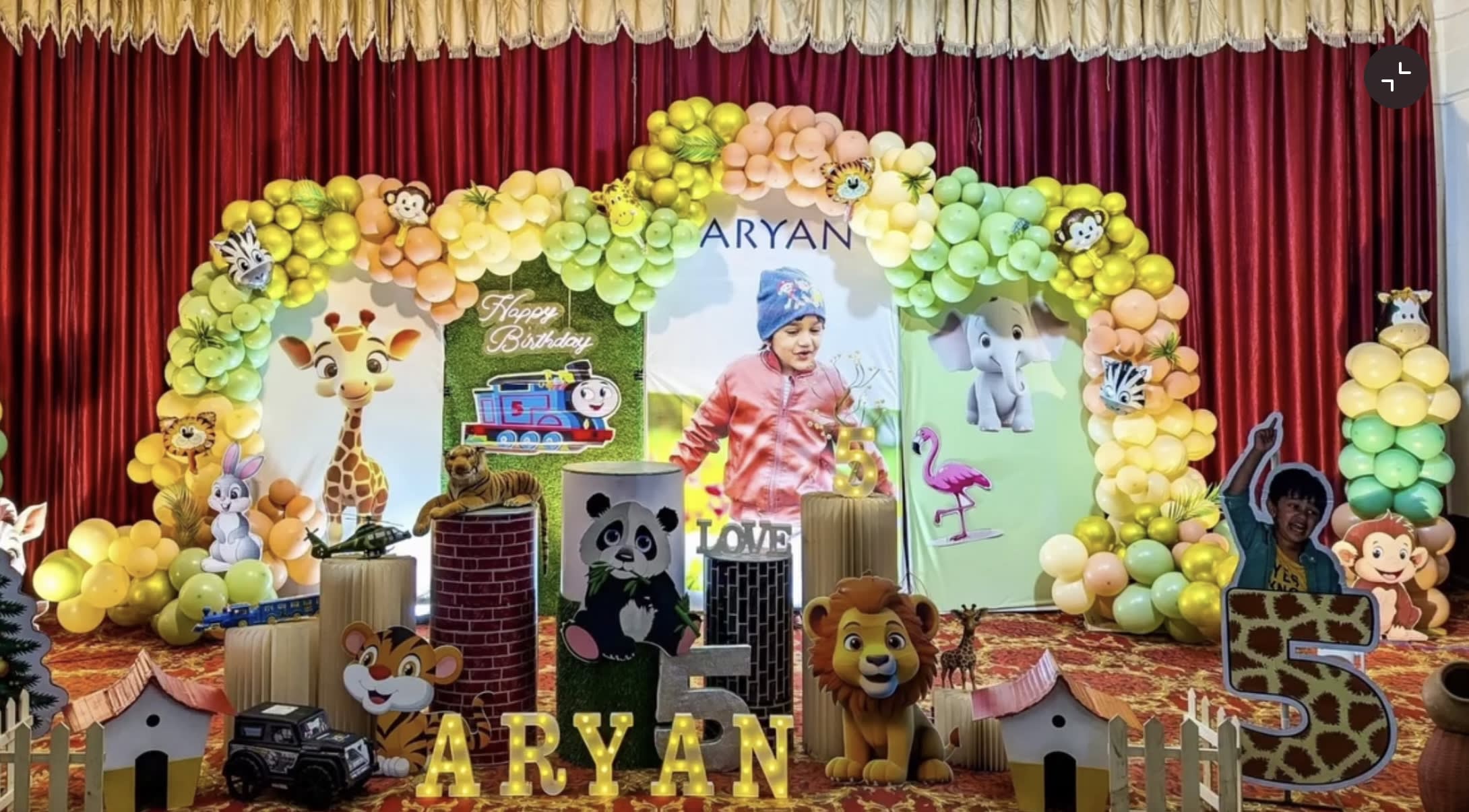 Jungle theme boy birthday decoration