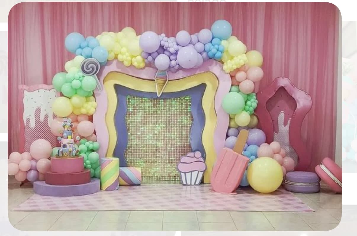 Candy Ice Cream Birthday Decoration | Colorful & Sweet Party Theme