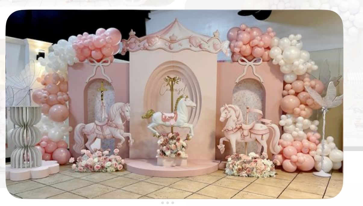 Horse Theme Birthday Decoration with Balloon Combination.