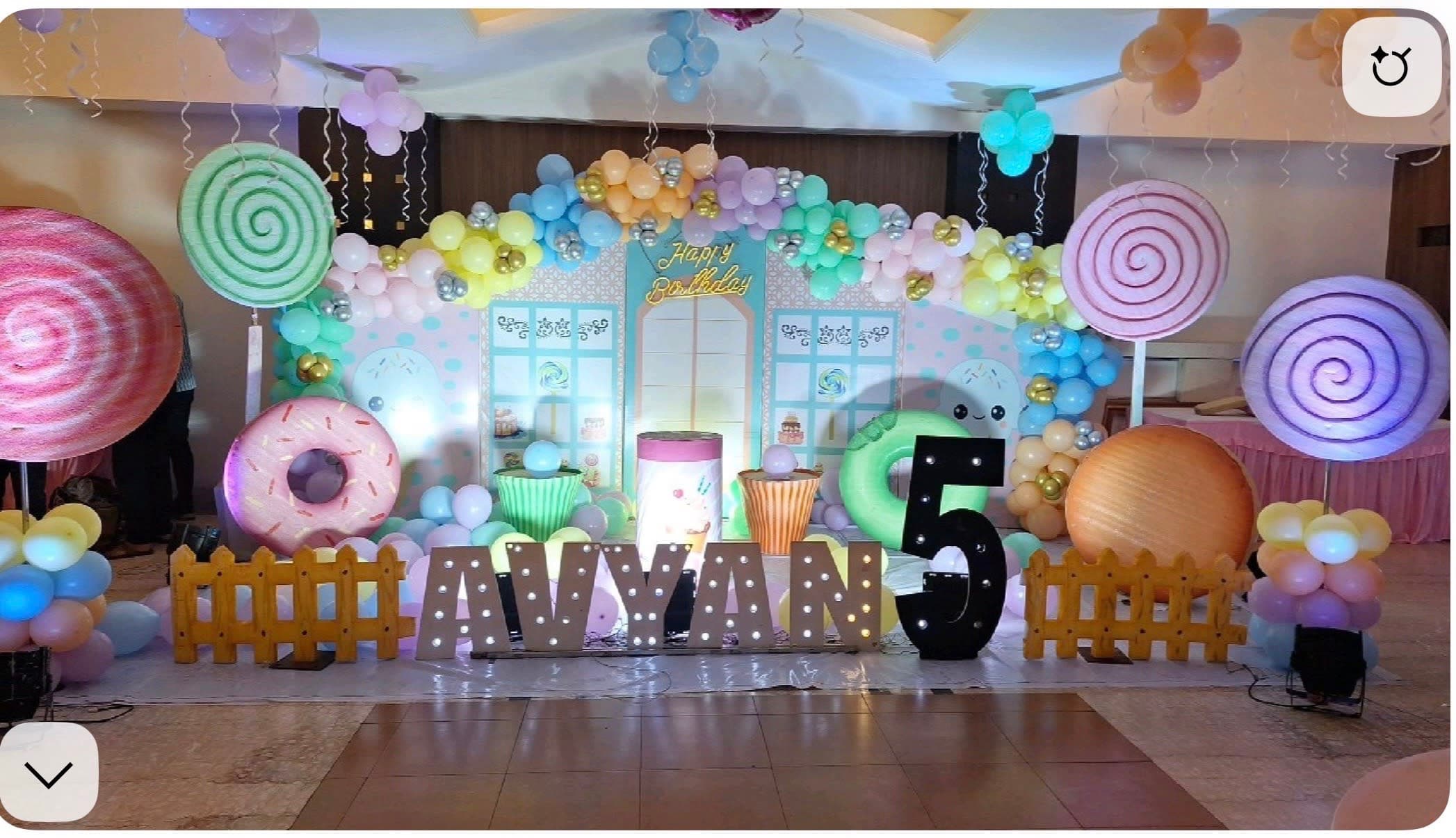 Candy Balloon Birthday Theme decor