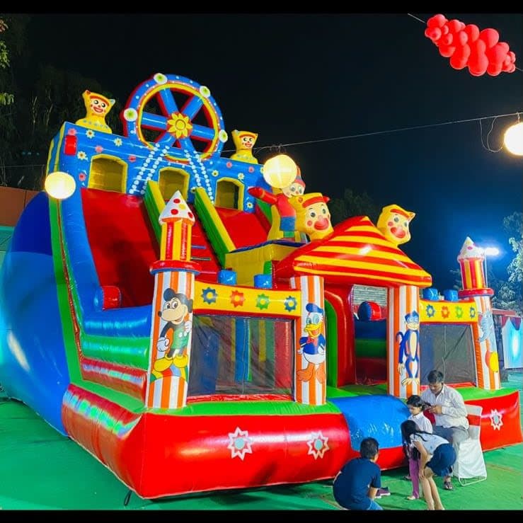 Kids Carnival Inflatable Bouncer & Slide | Funfair Party Attraction