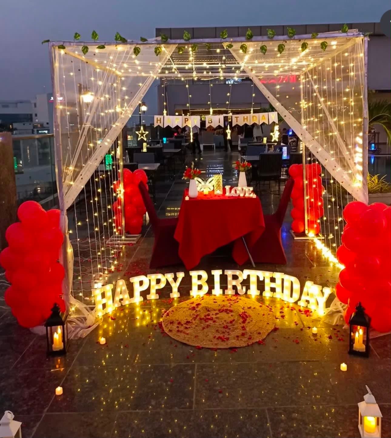 Rooftop Birthday Surprise Setup Decoration — photo 1