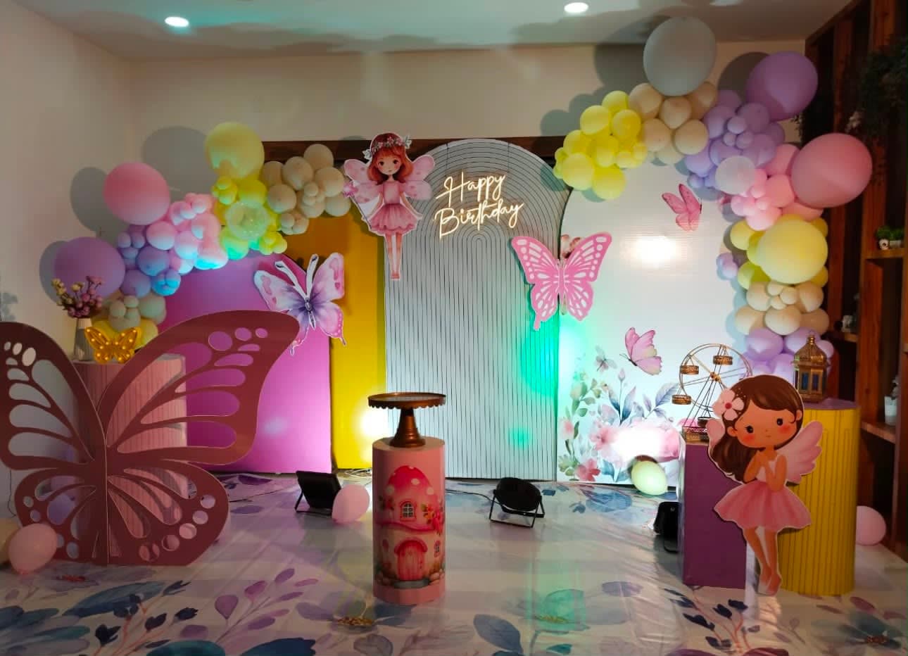 Beautiful Butterfly & Balloon Theme Decor | Elegant Birthday Decoration